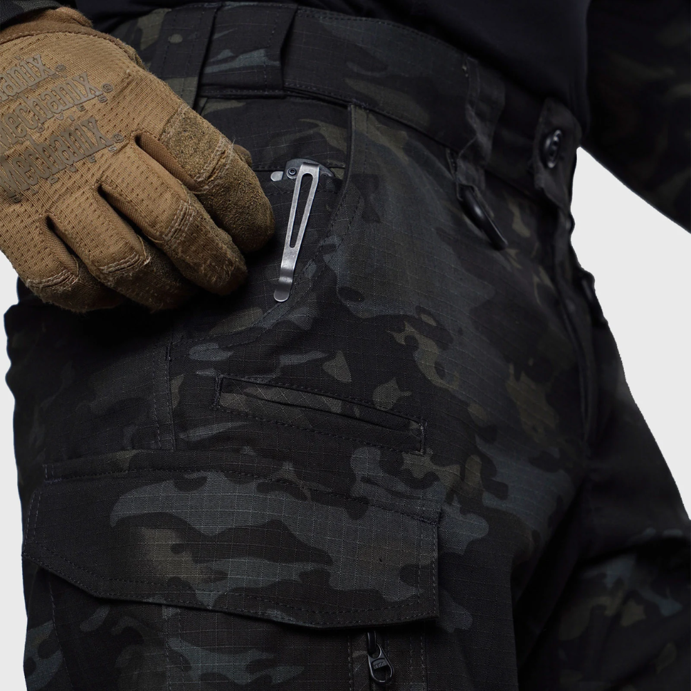 [3×2] Pantalones Tácticos Vektor Shadow — Ripstop/Poliéster + REGALOS: Reloj táctico, cinturón y riñonera