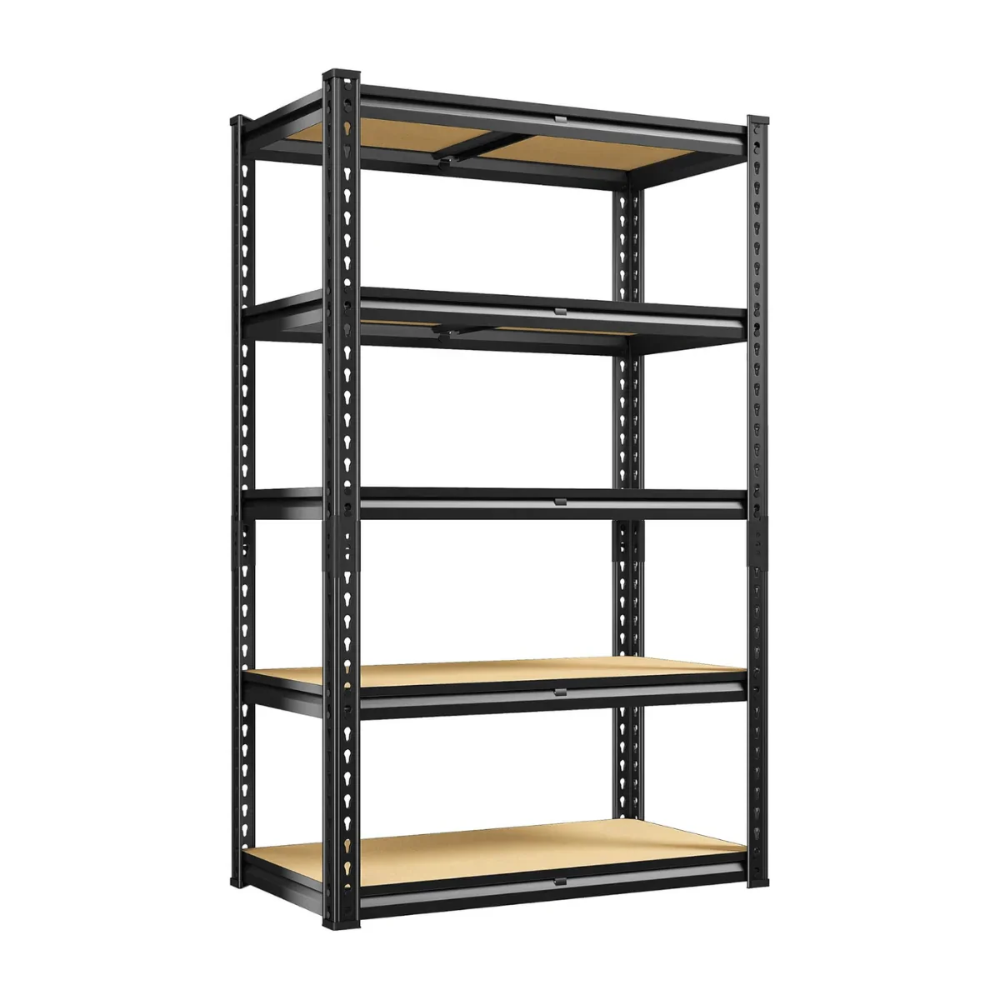 Estantería Metálica Ajustable de 5 Niveles (hasta 915 kg) para Garaje, Cocina y Depósito — FlexiRack™