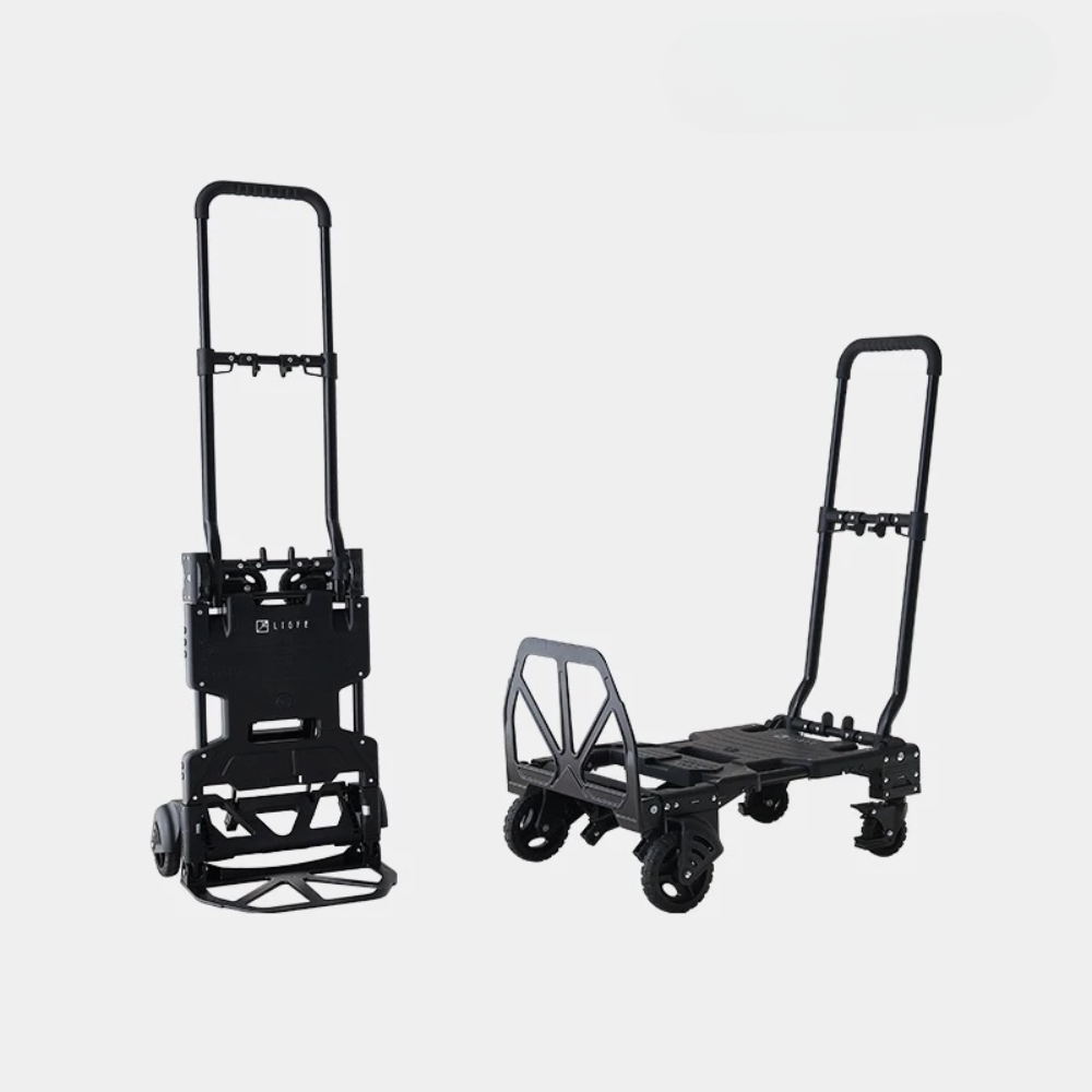 CargoFlex 2 en 1™: fuerza para cargar, ligero para guardar.