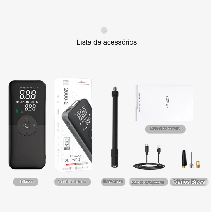 Compresor Portátil Smarts® - Recargable con Linterna