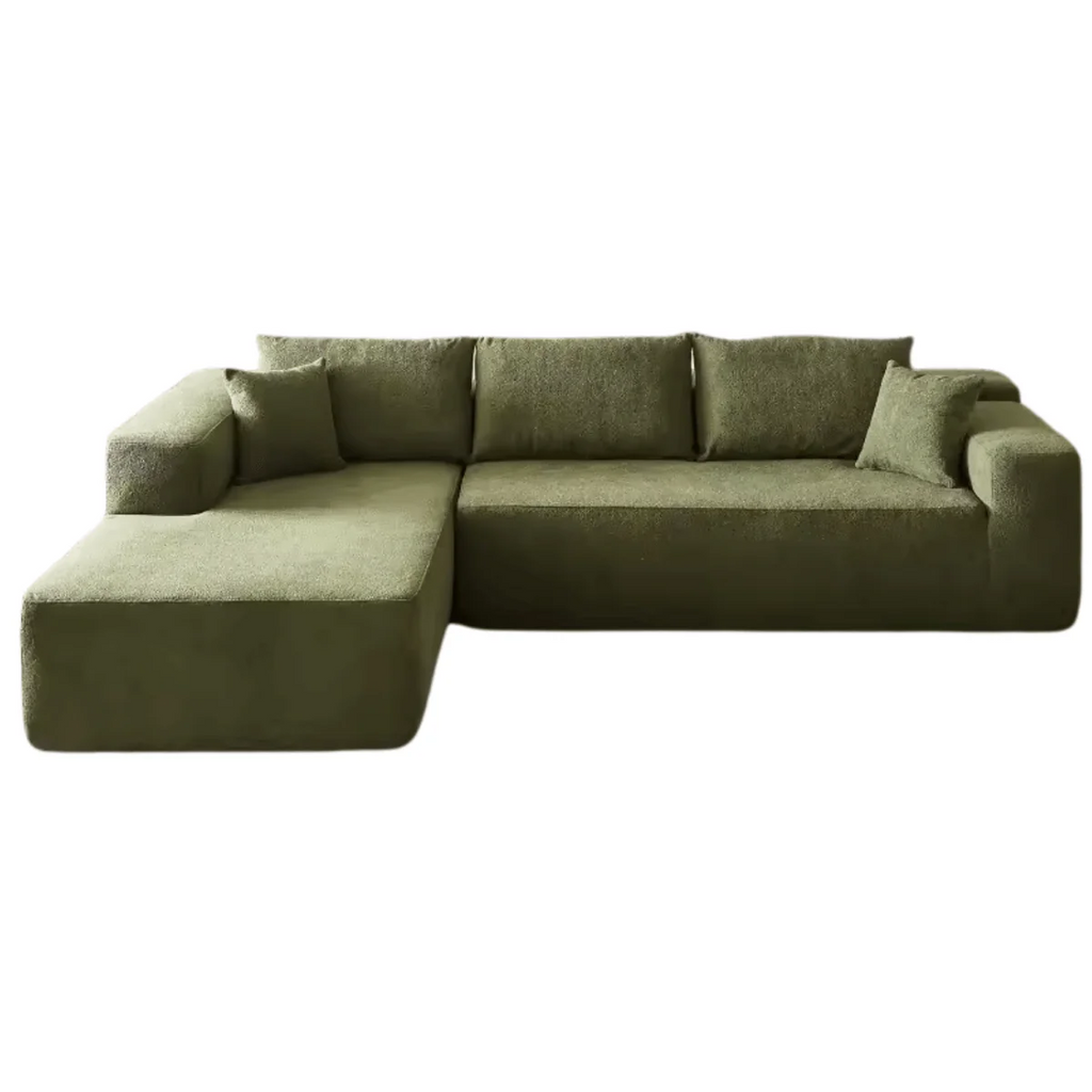 L-Shaped 3-Seater Modular Sofa, No Assembly, Upholstered in Corduroy Fabric – CloudFlex™